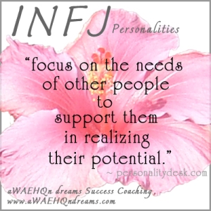 Again, us INFJ's often feel a strong desire to help others, and it can often be reflected in the careers we choose.